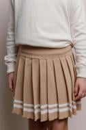 Юбка ART KNIT плиссе "Cotton" р.116-122 бежевый с белым