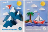 Картон цветной одностор. А5 (10л / 10 Когда), скоба, Kite