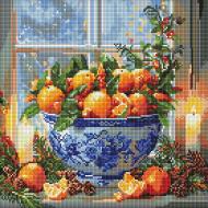 Алмазная мозаика Цитрусы в вазе ©art_selena_ua Ideyka