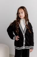 Кардиган для девочки ART KNIT "смужка" чёрный р.116-122 Кардиган для девочки ART KNIT "смужка" чёрный р.116-122