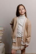 Кардиган для девочки ART KNIT "смужка" бежевый р.128-134 Кардиган для девочки ART KNIT "смужка" бежевый р.128-134