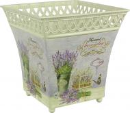 Вазон декоративний Lavender квадратний металевий 18х17 см Вазон декоративний Lavender квадратний металевий 18х17 см