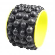 Колесо Supretto для йоги массажное 8649 черно-желтый