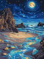 Картина за номерами Сяючий берег з фарбами металік extra ©art_selena_ua 30х40 см Ideyka