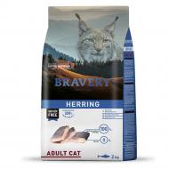 Корм сухой для взрослых котов Bravery Herring Adult Cat с сельдью 2 кг