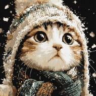 Картина по номерам Снежный котик ©art_selena_ua 40х40см см Ideyka