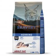 Корм сухой для взрослых котов Bravery Herring Adult Cat с сельдью 600 г