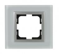 Рамка одномісна Mono Style Glass універсальна біле скло 107-710000-160