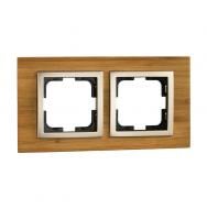 Рамка двухместная Mono Style Wood универсальная бамбук 107-530000-161