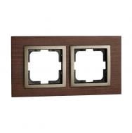 Рамка двомісна Mono Style Wood універсальна горіх 107-510000-161