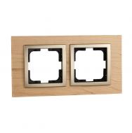 Рамка двухместная Mono Style Wood универсальная клен 107-520000-161