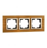 Рамка тримісна Mono Style Wood універсальна бамбук 107-530000-162