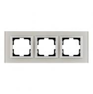Рамка тримісна Mono Style Glass універсальна біле скло 107-710000-162