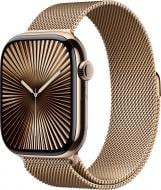 Смарт-годинник Apple Watch Series 10 GPS + Cellular 46mm Gold Titanium Case with Gold Milanese Loop - M/L (MX003QH/A)