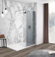 Стенка душевая Imprese WALK-IN 110*200см, стекло тонированное 8мм, проф. хром алюм + держатель