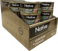 Консерва для котів NATIVE курка з креветками 24 шт. / 75 г