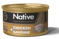 Консерва для котів NATIVE курка з сардиною 75 г