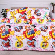 Комплект постельного белья MirSon Ranforce Elite 17-0109 Love мульти