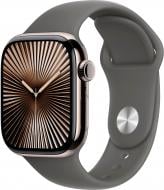 Смарт-годинник Apple Watch Series 10 GPS + Cellular 42mm Natural Titanium Case with Stone Grey Sport Band - M/L (MWXE3QH/A)