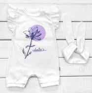 Комплект для дівчаток Dexter`s Flowers білий із принтом р.80 d137мл