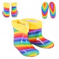 Чоботи гумові дитячі Shantou K0904 розмір 27 мультиколор Чоботи гумові дитячі Shantou K0904 розмір 27 мультиколор