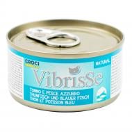Корм влажный для взрослых котов VIBRISSE с тунцем и луфарем 70 г