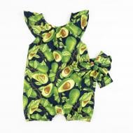 Песочник Dexter`s с повязкой в яркий принт с авокадо зеленый р.68 d183ав-нв