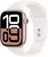 Смарт-годинник Apple Watch Series 10 GPS + Cellular 42mm Rose Gold Aluminium Case with Light Blush Sport Band - S/M (MWX93