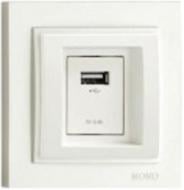 Розетка USB Mono Despina без крышки слоновая кость 102-010005-177