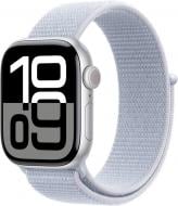 Смарт-годинник Apple Watch Series 10 GPS + Cellular 46mm Silver Aluminium Case with Blue Cloud Sport Loop (MWY23QH/A)