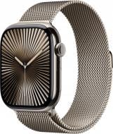 Смарт-годинник Apple Watch Series 10 GPS + Cellular 46mm Natural Titanium Case with Natural Milanese Loop - S/M (MC7Q4QH/A)