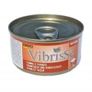 Корм влажный для взрослых котов VIBRISSE с тунцом и говядиной 70 г