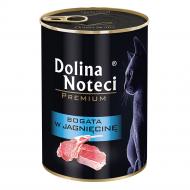 Корм влажный для взрослых котов Dolina Noteci Premium мясные кусочки в соусе с ягненком. 400 г