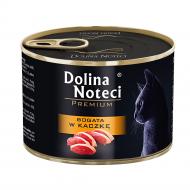 Корм влажный для взрослых котов Dolina Noteci Premium мясные кусочки в соусе с уткой 185 г
