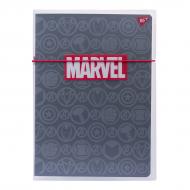 Книга для нотаток А4 48 клітинка в пластиковій папці з малюнком Marvel Black YES