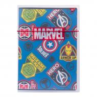 Книга для записей А4 48 клетка в пластиковой папке с рисунком Marvel Hero YES