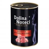 Корм влажный для взрослых котов Dolina Noteci Premium мясные кусочки в соусе с телятиной 400 г