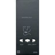 Накладка 1 без заземления Schneider Electric Merten IP20 антрацит MTN213514