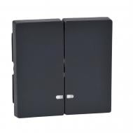 Клавиша выключателя двухклавишный Schneider Electric Merten с подсветкой антрацит MTN3420-0414