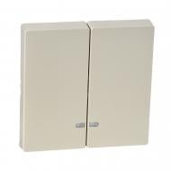 Клавиша выключателя двухклавишный Schneider Electric Merten с подсветкой бежевый MTN3420-0344
