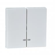 Клавіша вимикача двоклавішний Schneider Electric Merten з підсвіткою білий полярний MTN3420-0319