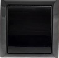 Выключатель одноклавишный одноклавишный LXL Terra без подсветки черный 2201 BLACK