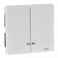 Клавиша выключателя двухклавишный Schneider Electric Merten с подсветкой белый полярный MTN3424-0319 Клавиша выключателя двухклавишный Schneider Electric Merten с подсветкой белый полярный MTN3424-0319