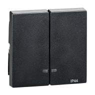 Клавиша выключателя двухклавишный Schneider Electric Merten с подсветкой антрацит MTN3424-0414