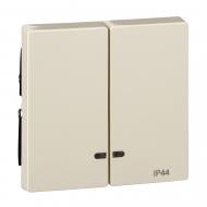 Клавиша выключателя двухклавишный Schneider Electric Merten с подсветкой бежевый MTN3424-0344