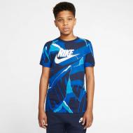 Футболка Nike B NSW TEE AOP MULTI BRAND MARK CT2618-480 р.S синий