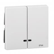 Клавиша выключателя двухклавишный Schneider Electric Merten с подсветкой белый MTN3424-0325