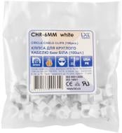 Клипса LXL для круглого кабеля 6 мм 100 шт./уп. (RCC 6) белый