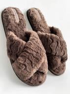 Тапки домашние Twins меховые перекрест 15118 р.40 коричневый Тапки домашние Twins меховые перекрест 15118 р.40 коричневый