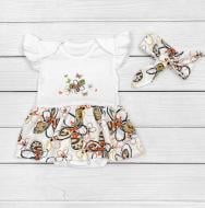 Комплект для девочек Dexter`s Flowers белый с принтом р.74 d9-56цв-б